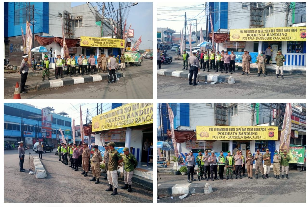 SinergitaS TNI-Polri, Koramil 2401/Rancaekek Kodim 0624/Kab Bandung Laksanakan Pengamanan NATARU 2023-2024