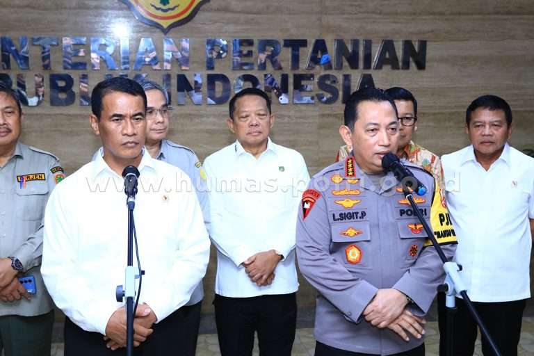 Kapolri Jendedal Listyo Sigit Prabowo Bersama Mentan RI Tantadangani MoU