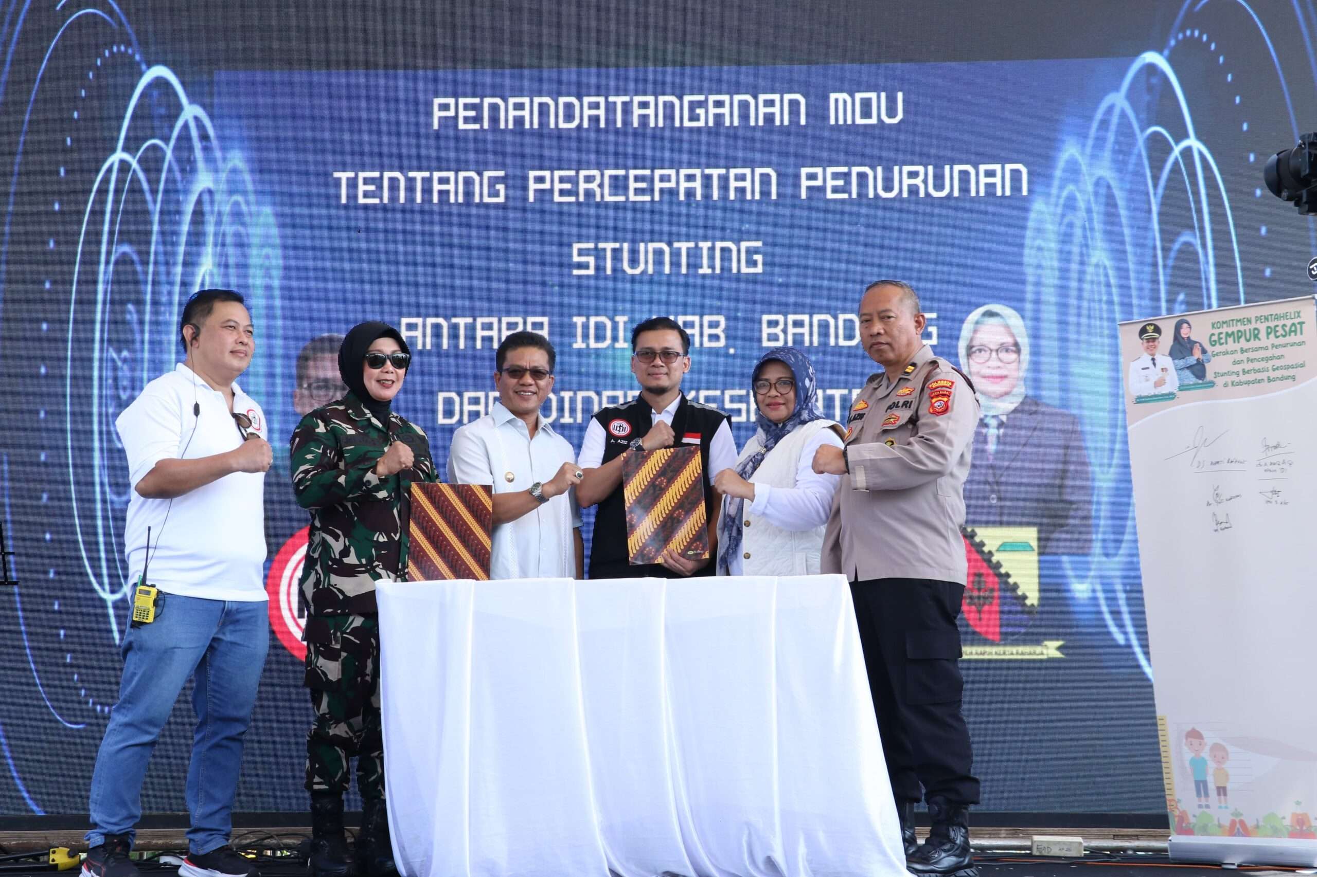 Kang DS Sebut Kolaborasi TNI, Polri dan Dokter Upaya Percepatan Penurunan Angka Stunting di Kabupaten Bandung
