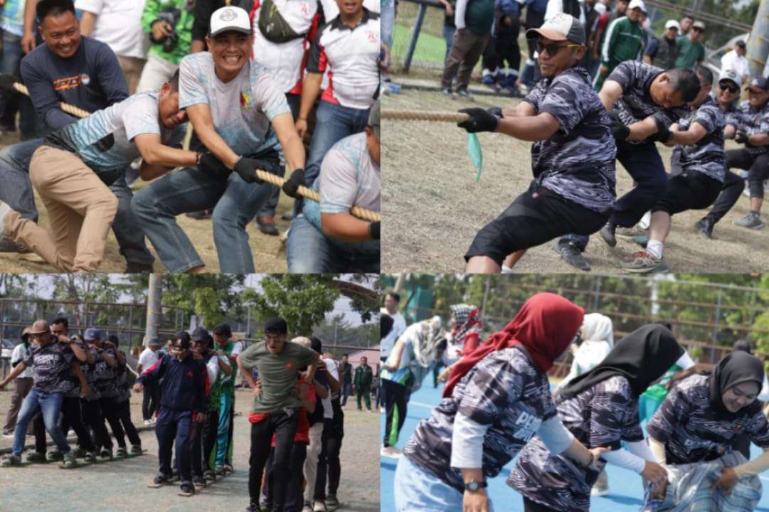 Lomba Tarik Tambang, Bakiak, Estafet Fun Game, serta Soccer Warnai Rangkaian Kegiatan Jambore Perangkat Desa