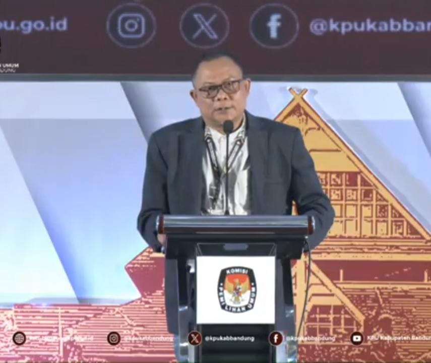 Pesan Ketua KPU di Acara Debat Perdana Paslon Bupati dan Wakil Bupati Bandung Tahun 2024