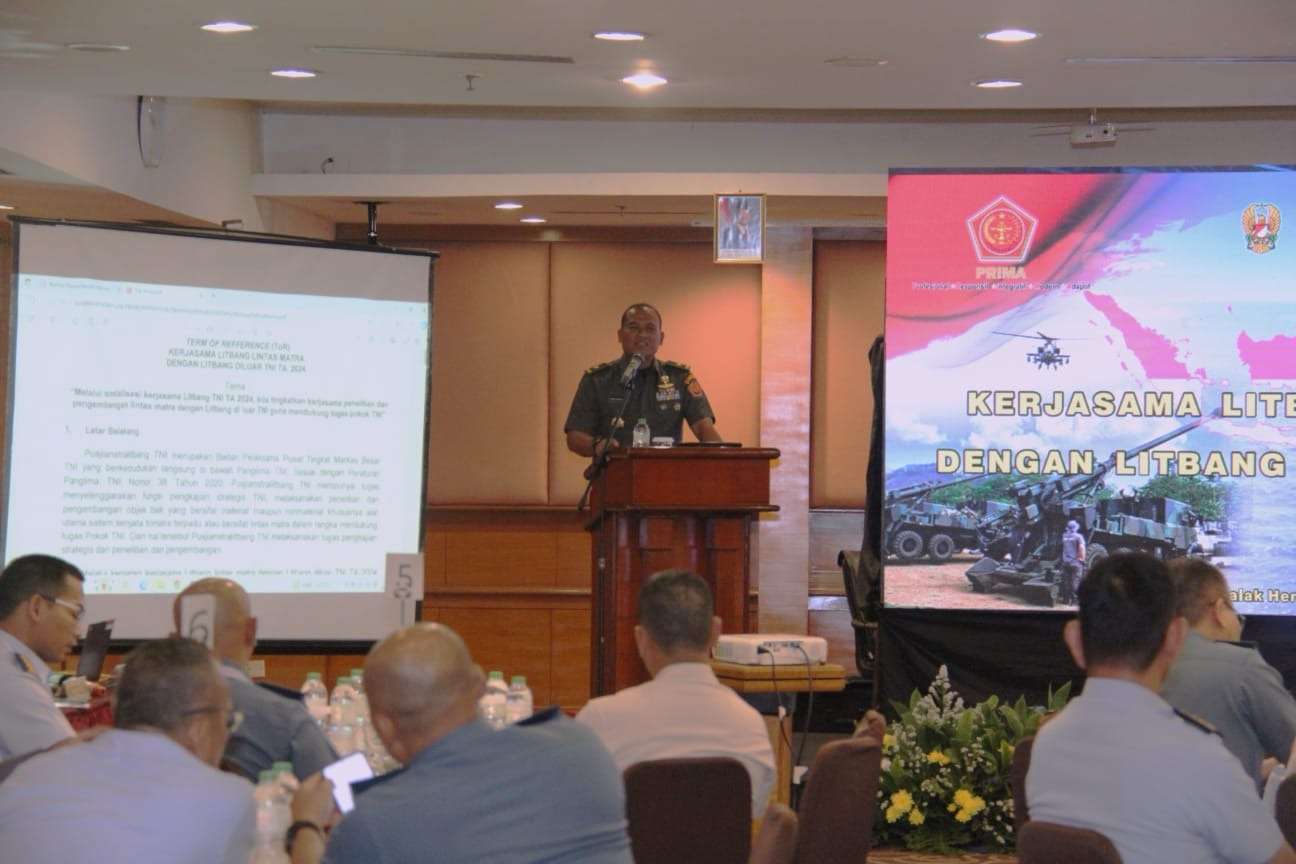 Kapusjianstralitbang TNI Buka Kerjasama Litbang Lintas Matra dan Pengembangan SDM Peneliti TA 2024