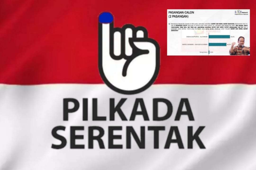 Hasil Survei LSI Denny JA| Saat ini, Dadang Supriatna – Ali Syakieb Elektabilitasnya Jauh Tinggalkan Sahrul Gunawan – Gun Gun Gunawan
