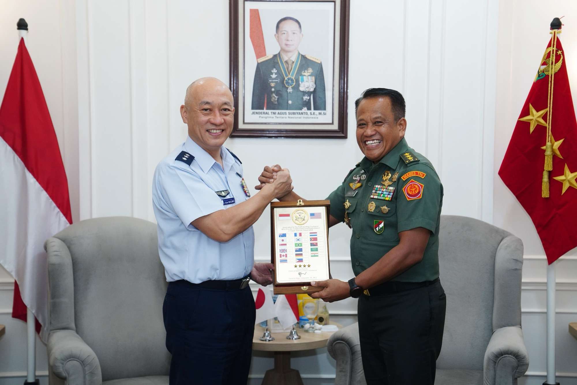 Irjen TNI Terima CC Wakil Kepala Staf Gabungan Pasukan Beladiri Jepang