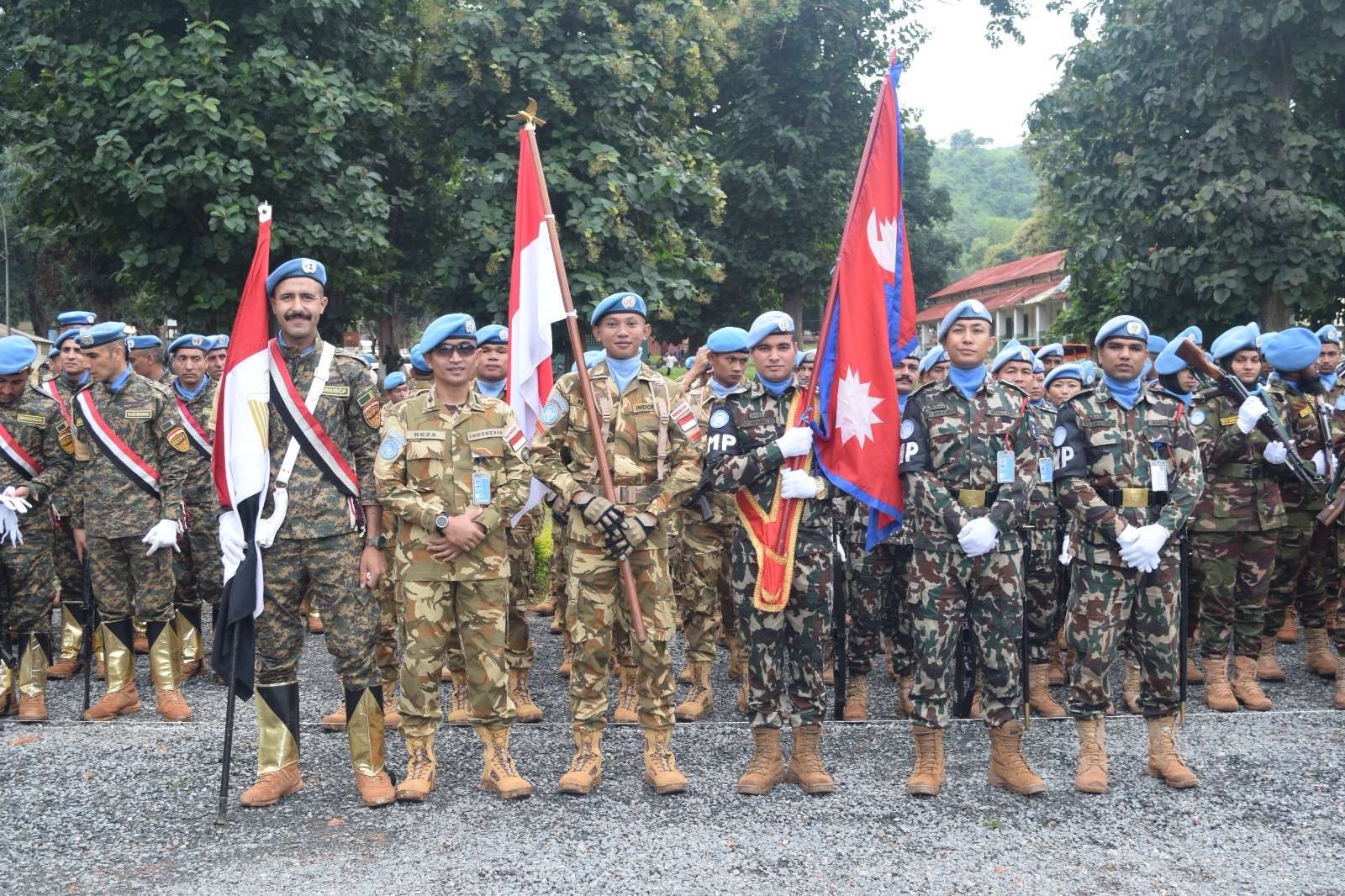 Kontingen Garuda Kibarkan Merah Putih di Perayaan Kemerdekaan Republik Afrika Tengah
