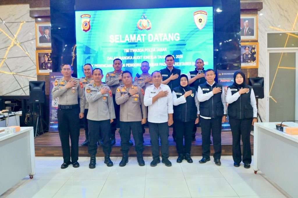 PLT. KAPOLRESTABES BANDUNG TERIMA KUNJUNGAN TIM AUDIT KINERJA TAHAP I ITWASDA PILDA JABAR THN ANGGARAN 2026 