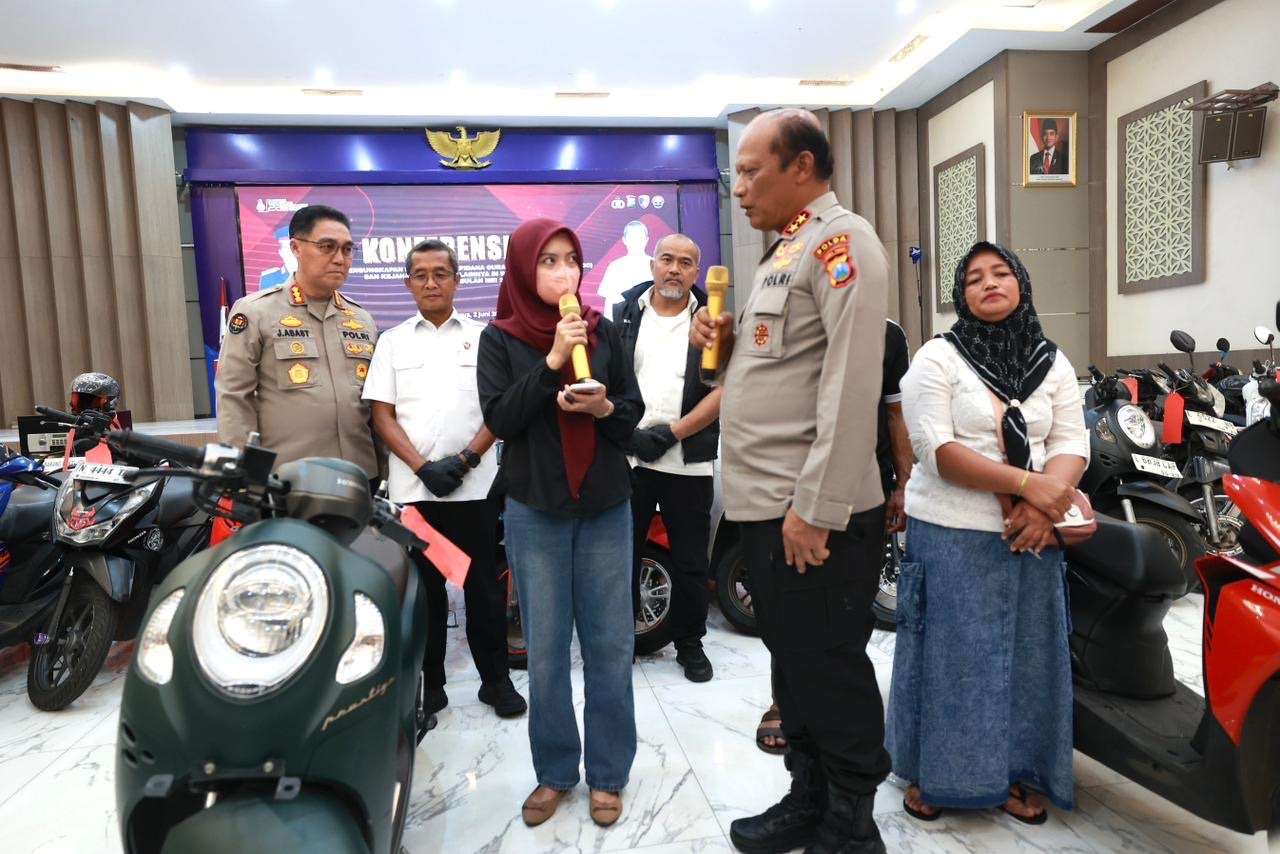 Polda Jatim Kembalikan Motor Korban Curanmor dan Begal Tanpa Biaya