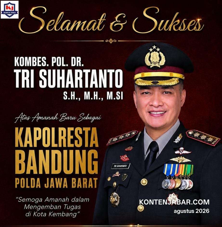 Selamat & Sukses! Kombes Pol.Dr.Tri Suhartono S.H.M.H.M.Si Resmi Amanah Baru Sebagai Kapolresta Bandung Polda Jabar
