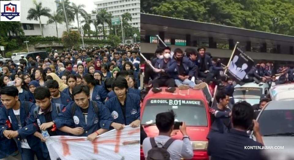 Rombongan Mahasiswa Trisakti Berangkat Dari Grogol Menuju Titik Aksi Gunakan Angkot Dan Komvoi Sepeda Motor