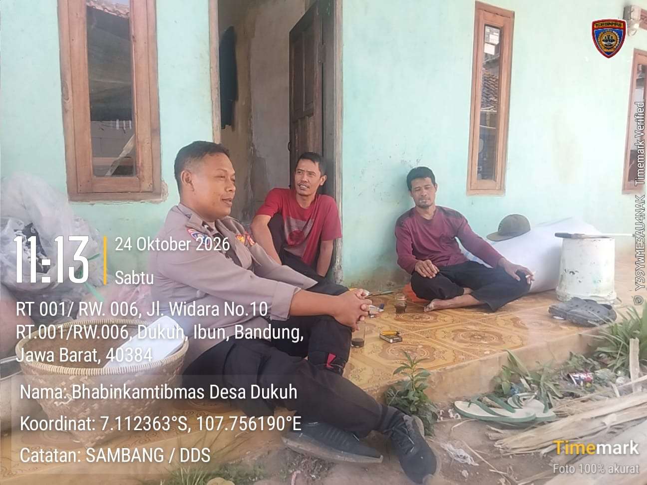 Bhabinkamtibmas Desa Dukuh Polsek Ibun Sambangi Warga, Perkuat Kamtibmas dan Sosialisasikan Ketahanan Pangan