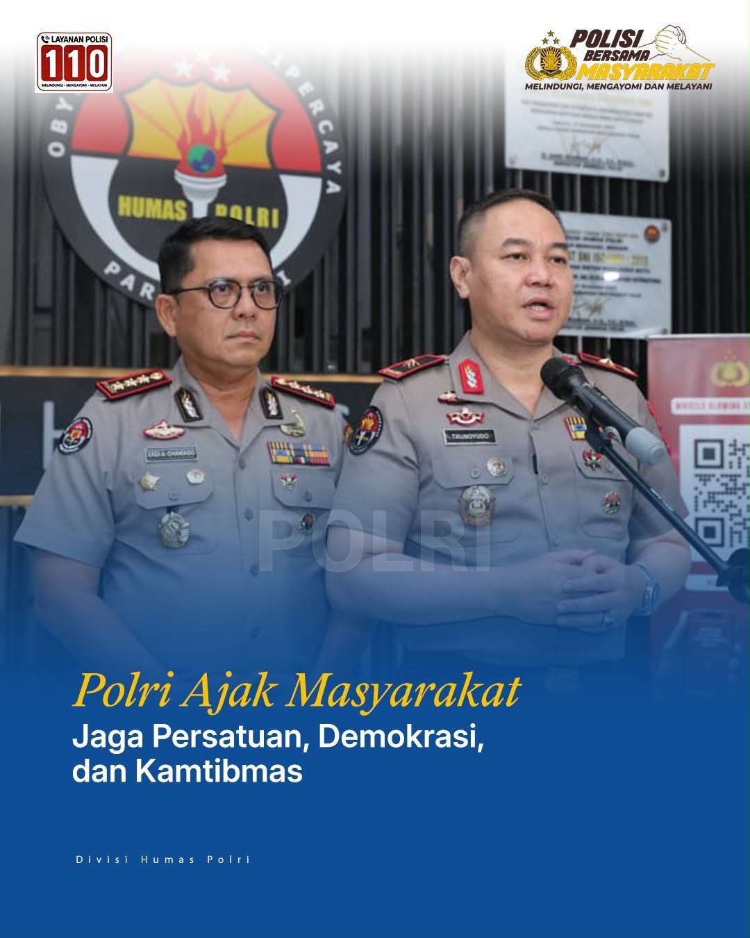 Karo Penmas Divhumas Polri: Perbedaan Adalah Bagian Dari Demokrasi, Persatuan Kekuatan Jaga Indonesia Damai