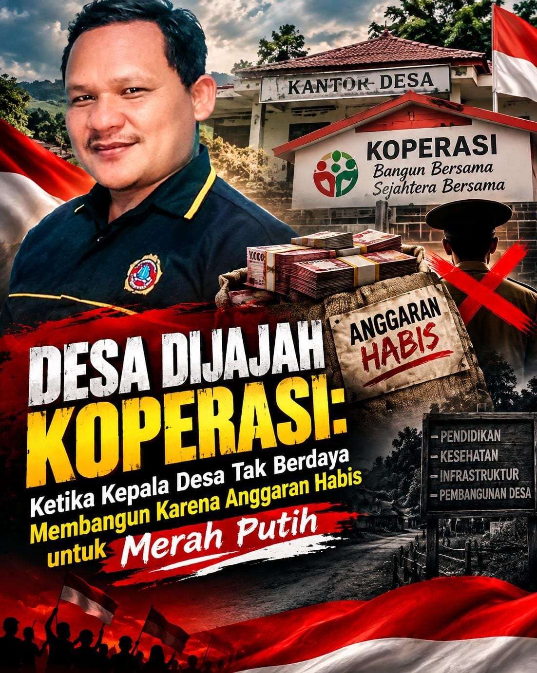 DESA DIJAJAH KOPERASI: Ketika Kepala Desa Tak Berdaya Membangun Karena Anggaran Habis untuk Merah Putih*