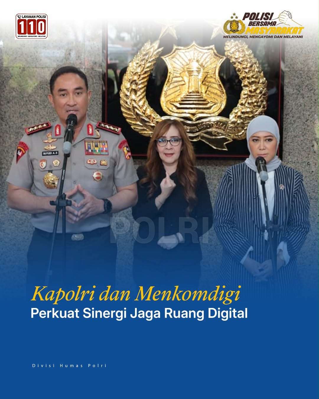 Kapolri Jendral Sayudi Ario Seto Terima Audeinsi Menkomdigi Meutya Hafid, Bahas Penguatan Keamanan Ruang Digital Dan Pembrantasan Judol